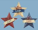 Americana Barn Stars Scrolled Metal Damask Live Lo