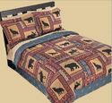 Aztec Rustic Cabin Comforter Set Bear Moose Wolves