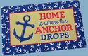 Home Is Where The Anchor Drops Nautical Doormat In