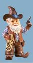 Pistol Toting Cowboy Garden Gnome Western Figurine