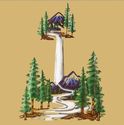 Northwoods Mountain Pine Forest Metal Wall Art Flo