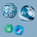 Lighted Tabletop Decorative Glass Orbs Color Chang