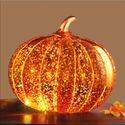 Glittered Mercury Glass Pumpkin Fall Centerpiece L