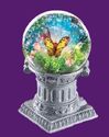 Solar Powered Butterfly Garden Gazing Ball w/ Pede