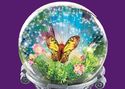 Solar Powered Butterfly Garden Gazing Ball w/ Pede