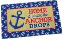 Home Is Where The Anchor Drops Nautical Doormat In