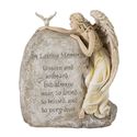 Angel With Dove Memorial Stone w Sentiment Garden 