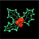 LED Lighted Holly Leaf  Window-Door Hanging Indoor