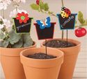 Chalkboard Flowerpot Garden Plant Identification S