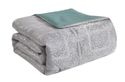 Silver Gray Medallion with Teal Green Accent  Comf