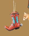 Western Saddle Cowboy Boots & Hat Horse Dog Orname