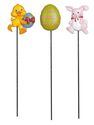 Easter Egg Bunny Rabbit & Baby Chick Planter Stake