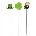 Irish Garden Stakes Leprechaun Hat Pot of Gold w/ 