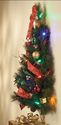 Pre-Lit Decorated Wall Mount Christmas Tree Space 