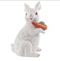 Spring Bunny Rabbit Garden Statue Holding Carrot W