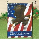 Personalized Nylon Garden Flag Patriotic American 