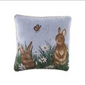 Easter Tapestry Throw Pillow Cover Bunnies Spring 