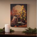 Country Charm Holiday Wall Canvas Flickering LED L