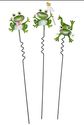 Whimsical Frogs Garden Planter Pick Stakes Spring 