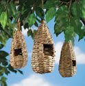 Natural Grass & Coconut Fiber Birdhouse Nests Set 