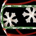 LED Lighted Christmas Ornament w/ Snowflakes Indoo