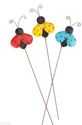 Colorful Ladybug Garden Planter Stake Picks Spring