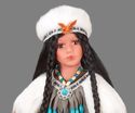 Native American Porcelain Doll Beaded Dreamcatcher