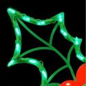 LED Lighted Holly Leaf  Window-Door Hanging Indoor