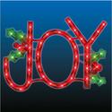 LED Lighted JOY Sign Window-Door Hanging Indoor/Ou