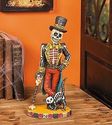 Day Of The Dead Skeleton Man Statue Vintage Style 