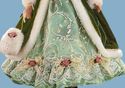 Irish Porcelain Doll Red Hair Green Winter Dress H