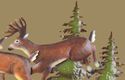 Running Bucks & Doe Sculpted Metal Wall Art w/ Pin