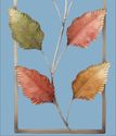 Framed Fall Leaves Metal Wall Art Sculpted Metal C