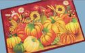 Fall Pumpkins Sunflowers & Indian Corn Accent Rug 