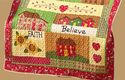 Quilted Home Sweet Home Patchwork Style Throw Blan