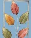 Framed Fall Leaves Metal Wall Art Sculpted Metal C