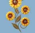 Colorful Sunflowers Sculpted Iron Wall Art Fall Fl