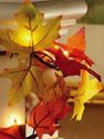 Lighted Fall Maple Leaf Garland Indoor/Outdoor Str