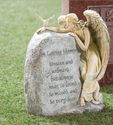 Angel With Dove Memorial Stone w Sentiment Garden 