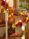 Lighted Fall Maple Leaf Garland Indoor/Outdoor Str