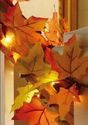 Lighted Fall Maple Leaf Garland Indoor/Outdoor Str