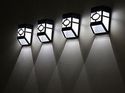 Solar Lighted Outdoor Pathway Lights Wall Mount 4-