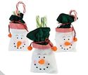 Christmas Snowman Design Drawstring Gift Treat Bag