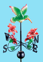 Hand Painted Hummingbird & Hibiscus Weathervane De