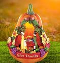 Lighted Give Thanks Fall Autumn Pumpkin Table or M