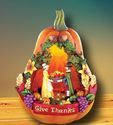 Lighted Give Thanks Fall Autumn Pumpkin Table or M