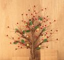 Lighted Berry Branches Wall Tree w/ Gold Stars Lea