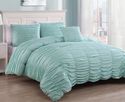 Cascade of Ruffles Seafoam Green 4 Piece Comforter