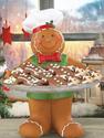 Christmas 10" Tall Gingerbread Man Treat Tray Stan