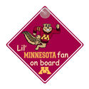 Minnesota Golden Gophers Car Window Baby On Board 